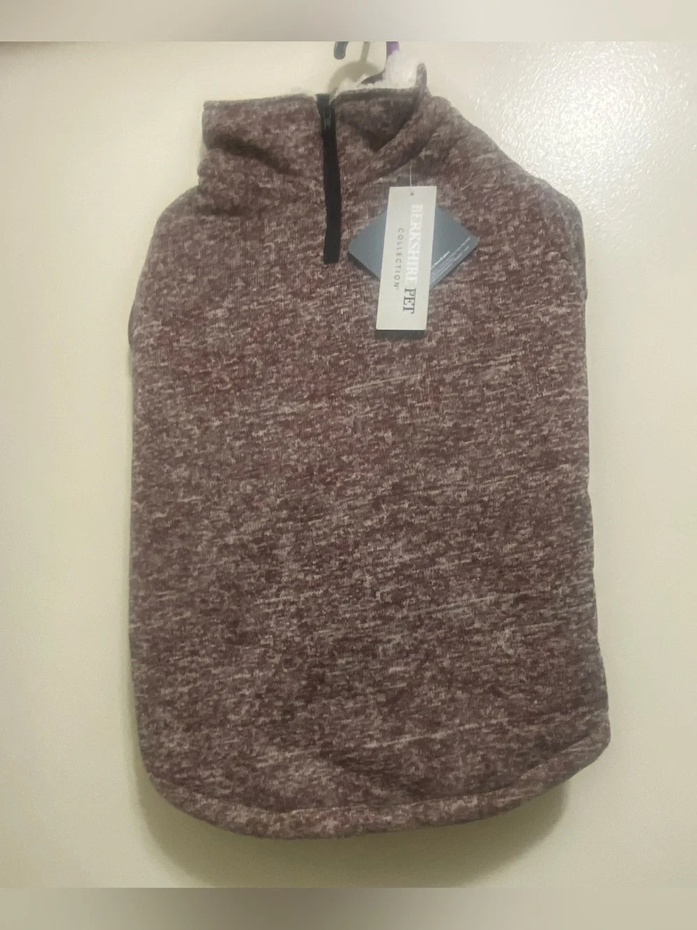 Berkshire Pet Collection L Polartec Dog Sweater Fleece  Brown Red White NWT New